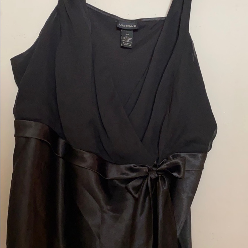 Black satin cami top